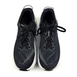 Hoka Rincon 3 Womens 9.5 Black‎ White Lace Up Walking Running Shoes